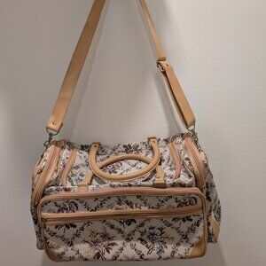 Vintage floral duffle bag